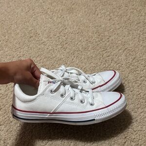 Converse Kids White and Red Sneakers